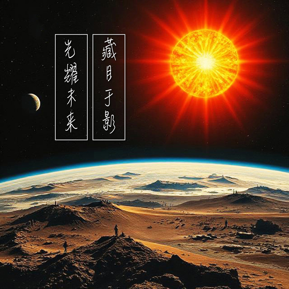 Erika Artaker 光耀未来 , 藏目于影 光耀未来 , 藏目于影 – poster – landscape divided – ai generated images